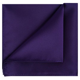 KissTies Royal Purple Mens Pocket Square Satin Hanky
