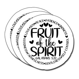 (3Pcs) Fruit of The Spirit Sticker, Christian Gifts Decorate Books Laptop Phone, Water Bottles Kindles Stickers, Tumbler Sticker Waterproof Vinyl Decorate Sticker 3" Inch