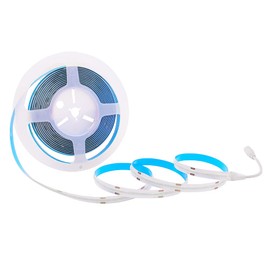 Xunata - Tira de luces LED COB, no impermeable, flexible COB TV, tira de retroiluminación CC 5 V 320 LEDs/m, kit de luces doblables con adaptador y control remoto IR para decoración de iluminación de gabinetes (blanco, 2 m/6.56 pies)