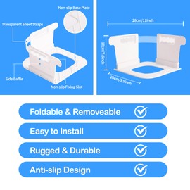 Sandiyago Bed Sheet Holder, Heavy Duty Bed Sheet Clips with Lock Straps-Keep Sheets Firm & Tight, Removable Sheet Holder Straps, Fits Mattresse 6cm-15cm Thickness, Easy Installation (4PCS White)