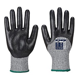Portwest Cut Nitrile Foam Glove, Small, Black