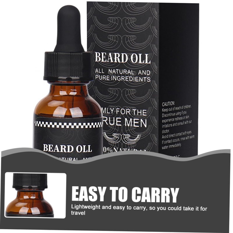 minkissy Beard 30ml Men's Essential Black Castor Relief Itching Smooth