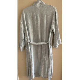 BLISS Spa Robe & FREE Headband - Light Green Zen Garden -- S/M - 100% Cotton