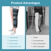 NIdreamCE Knee Immobilizer Brace for Orthopedic for Pain,Knee Fractures,Instability, ACL,MCL,MeniscusTear,Arthritis,Displacement
