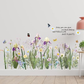 Condessacity Wall Sticker, Flowers, Birds, Butterflies, Plants, Removable Wall Decoration, Wall Sticker, Stylish, Nordic Wall Sticker, Interior, Wall Decoration, Tropical Country, Wall Paper, Stylish