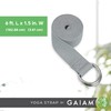 Gaiam Yoga Strap 8ft Stretch Band with Adjustable Metal D-Ring
