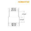 POWERTEC 70170 5” to 4” Reducer Dust Collection Fitting, ABS