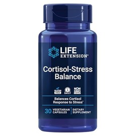 Life Extension - Cortisol Equilibrio de Estrés - 30 Cápsulas Vegetarianas - Apoyo para el Bienestar General                                           