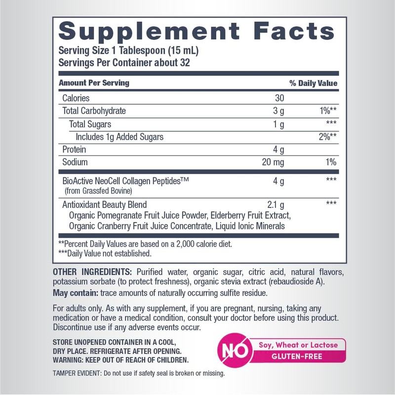 NeoCell Liquid Collagen, Skin, Hair, Nails and Joints Supplement, Includes