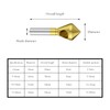 GUDINGHENG 4pcs Titanium Coated Countersink Chamfer Deburring Tool Set, High-Speed