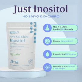 Fit Just Inositol Myo Chiro Fórmula Suministro Más Meses 120 Porciones Alta Biodisponibilidad Aditivos 100 Puro Empaque Ecológico Bottle Free