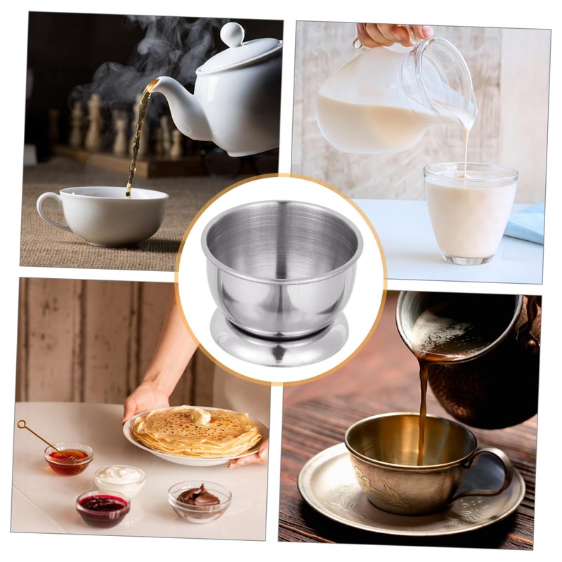 GRIRIW Stainless Steel Teacup Portable Water Cup Home Teaware Non-Slip