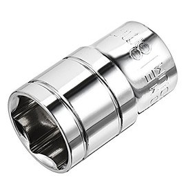 sourcing map 1/2-Inch Drive 18mm 6-Point Shallow Socket, Metric, Cr-V