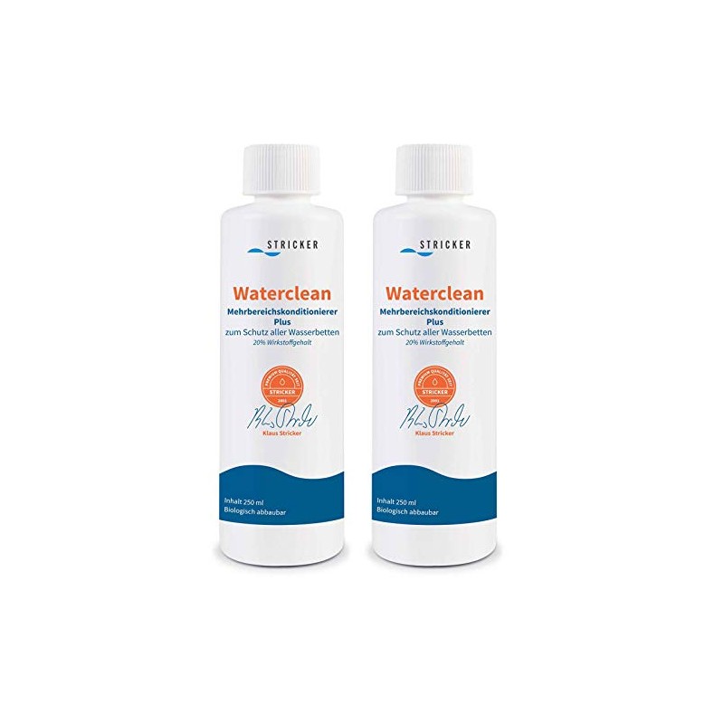 Strickerchemie Waterclean Multi-Purpose Water Bed Conditioner Plus 2 x 250