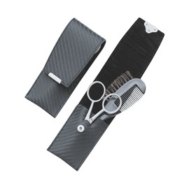 Becker Manicure Barbe + Set - Cheveux, 2 Pieces, Rust-Free, étui En Cuir Black