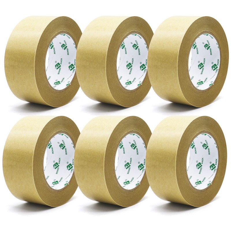 BOMEI PACK 6 Paquete de Cinta de Papel Kraft, Cinta