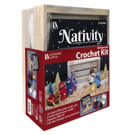 Leisure Arts Crochet Nativity Kit - Amigurumi - 8-Piece Set and 60 Page Instruction Book.