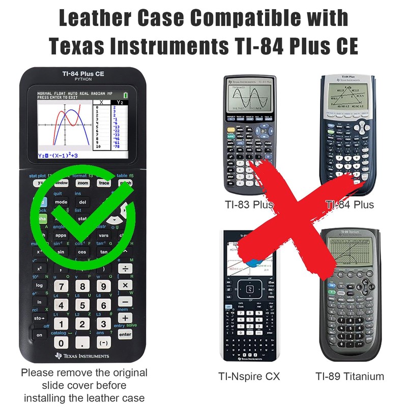 YouKnow PU Leather Protective Case for Texas Instruments TI-84 Plus