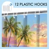 Mocsicka Beach Coastal Seaside Shower Curtain (Multicolor, 71x71 Inch)