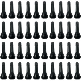 JIHXYER 40pcs TR414 Tubeless Car Tyre Valve Car Rubber Tyre Valve Black