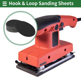 X AUTOHAUX Sandpaper Hook & Loop Sanding Sheets 180x180mm Black 180 Grit Round Efficient Grinding and Polishing Automobile Manufacturing and Repair Woodworking