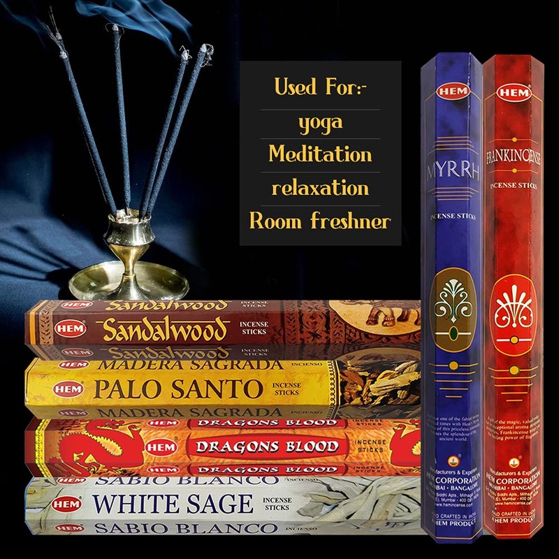 Hem Incense Sticks Variety Pack #31 and Incense Stick Holder
