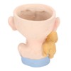Flower Pot Girl and Dog Cute Style Bottom Drainage Hole