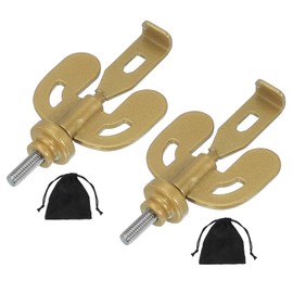 PATIKIL Portable Hotel Door Lock, 2 Pcs Home Security Privacy Door Lock Devices with Storage Bag for Enhanced Safety Travel Hotel Home Apartment,Gold