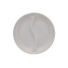 Tableware East Divider Dish Small Snack Plate 2 Dividers White