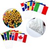 Mini Handheld Flags - 32pcs Signal Decorations, Waving Stick Flags