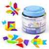 Pairez Toys Transparent Pattern Blocks, 126 Pcs Geometric Shapes Blocks,