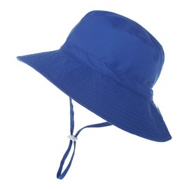 Dreshow, Unisex Baby Hat, Toddler’s Sun Hat, Cap, Fishing Hat, Beach Hat, Star Hat, UV Protection, UPF 50+ - Bucket. Solid colour blue.