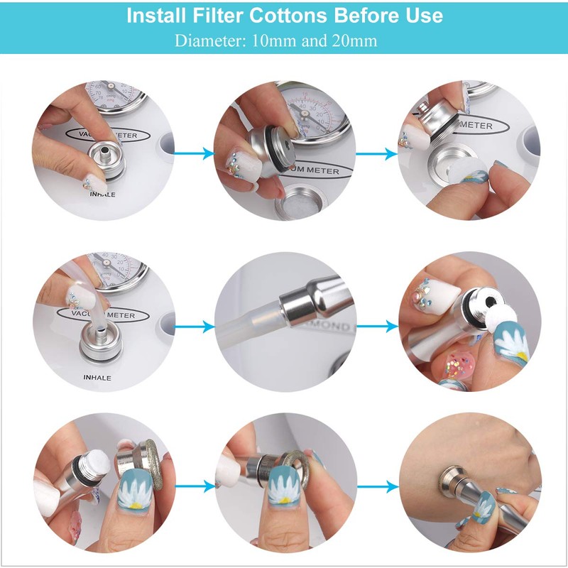 Upgraded Diamond Microdermabrasion Machine, Mcwdoit 65-68cmHg Suction Power Professional Dermabrasion
