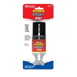 BAZIC 1 Tube Epoxy Adhesive Glue High Strength Quick Setting Wood Metal Glass Stone