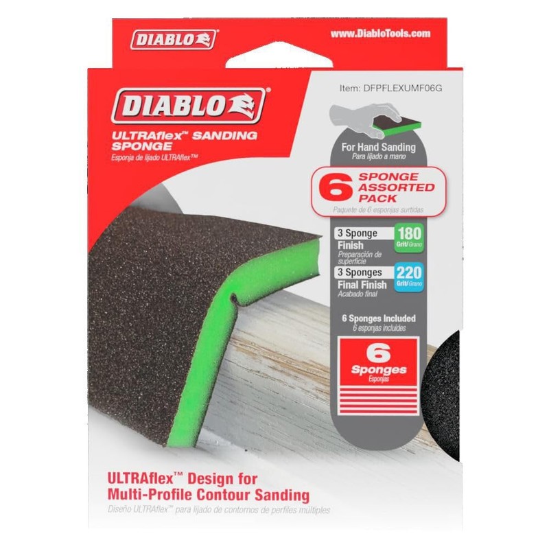 DIABLO Flex Sponge MED/FINE 6PK