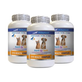 Canine Eye Supplement - PET Eye Health Complex - Dogs and Cats - Supports Eye Vision - Dog lactobacillus - 3 Bottles (180 Tablets)