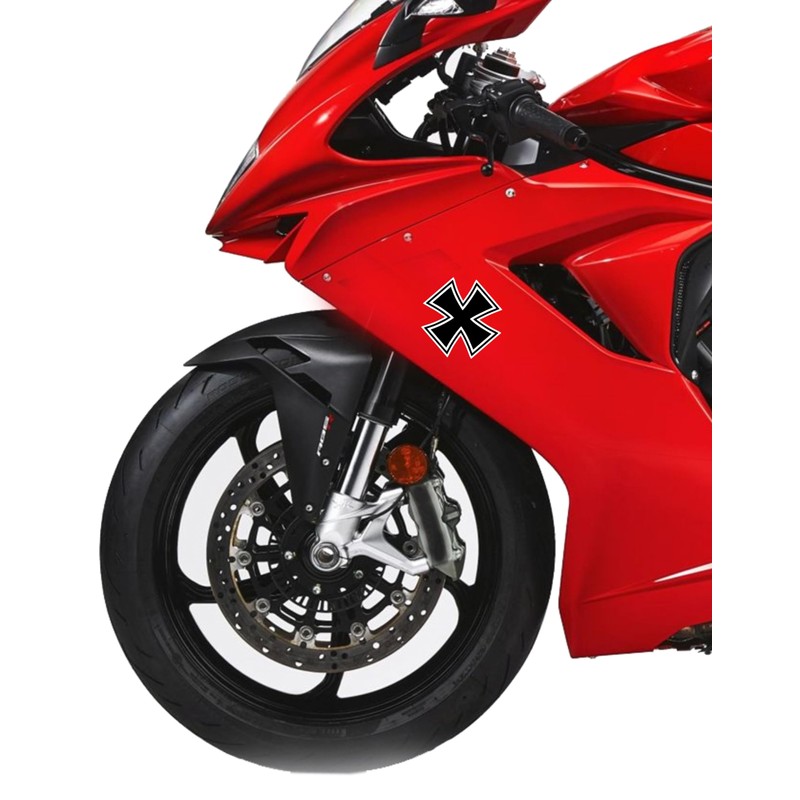 Daged Iron Cross Sticker Card 9 Pieces Sticker Sheet –