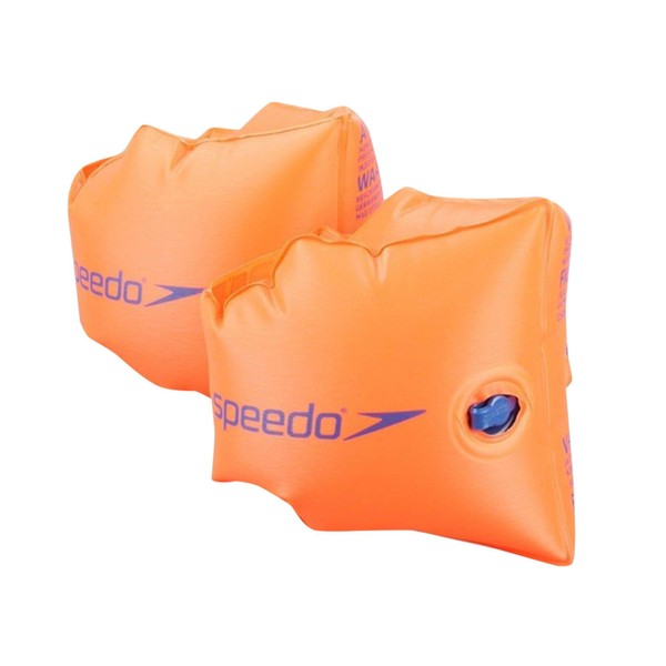 Speedo Armbands, Extra Safety, Comfortable Fit, Kids Inflatable Float, Orange,
