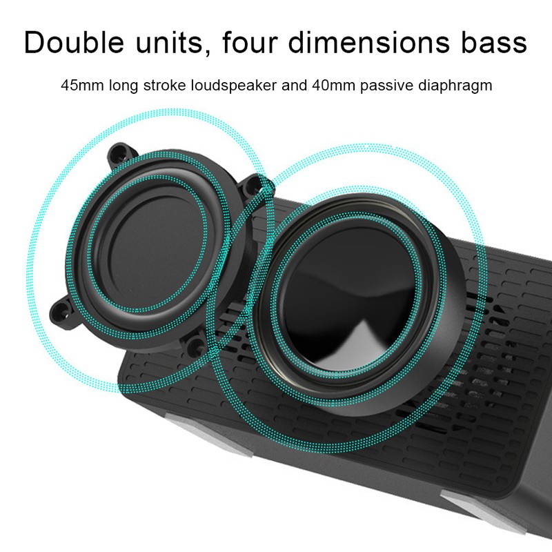 BT506F Speaker Portable Bluetooth Mini Speaker FM Wireless Music Mirror