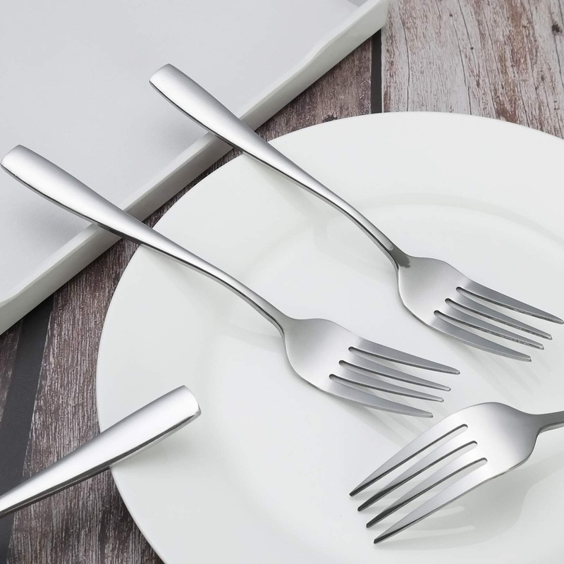 Asking Tenedores para postre de acero inoxidable de 12 piezas