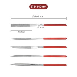Samcos Diamond File Set, Set of 10, Stainless Steel, Polishing, for Metal/Woodworking/Ironwork, File Set, DIY Model, Hobby, Polishing Tool, Approx. 3*140mm
