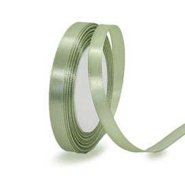 Sage Green Ribbon 3/8 Inch, 25 Yards Sage Green Satin Ribbon for Gift Wrapping, Flower Bouquets, Hair Bows, Gift Tags, Christmas Trees, Wedding Party, Birthday and Festival Decorations
