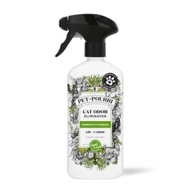 Pet-Pourri Air + Fabric Purrfectly Bamboo Cat & Home Deodorizer Spray, 16 Fl Oz, Up to 800 Uses, Pet Odor Remover with Essential Oils, for Air, Carpet, Urine, Vet Recommended, Bamboo, Jasmine & Pear