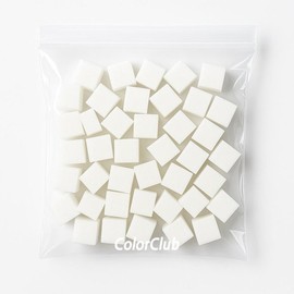 White Nail Gradient Sponge, Square, Approx. 50 Pieces / 네일 그라데이션 스펀지 백색 깍두기 사각 약 50개입