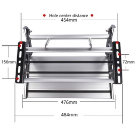 Flynsu Manual RV Step Single Ladder Step Telescopic Folding RV Entry Stair Replacement for RV Camper Van Motorhome Travel Trailer
