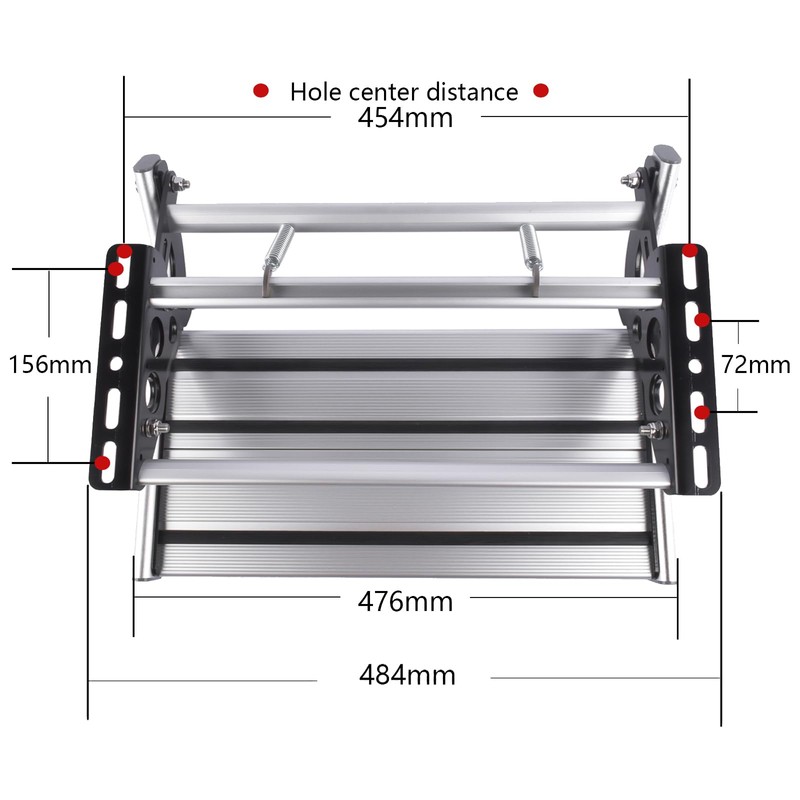 Flynsu Manual RV Step Single Ladder Step Telescopic Folding RV
