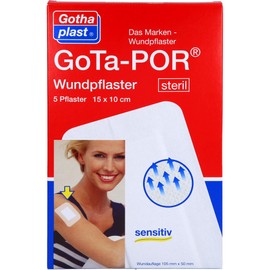 Gothaplast GmbH GOTA-POR Sterile Wound Plasters 100 x 150 mm Pack of 5