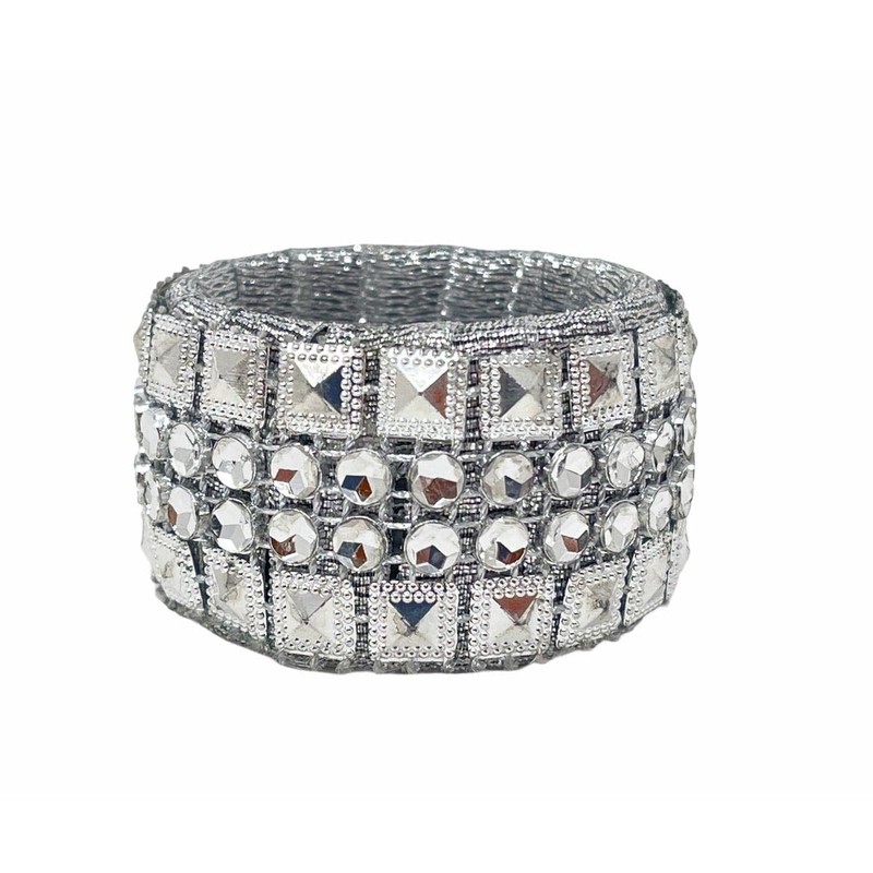 Nelina Napkin Ring Set 4 Teilig Silver Rhinestones Optics