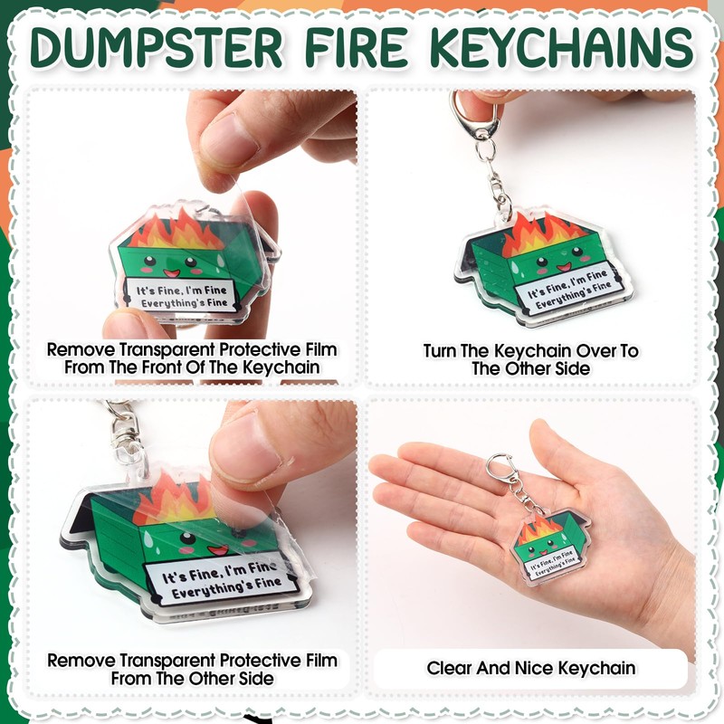 Sayglossy 10 Sets Dumpster Fire Pen Gifts for Coworker Positive