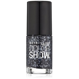Maybelline New York Color Show Jewels Nail Lacquer Top Coat, Gleaming Graphite, 0.23 Fluid Ounce